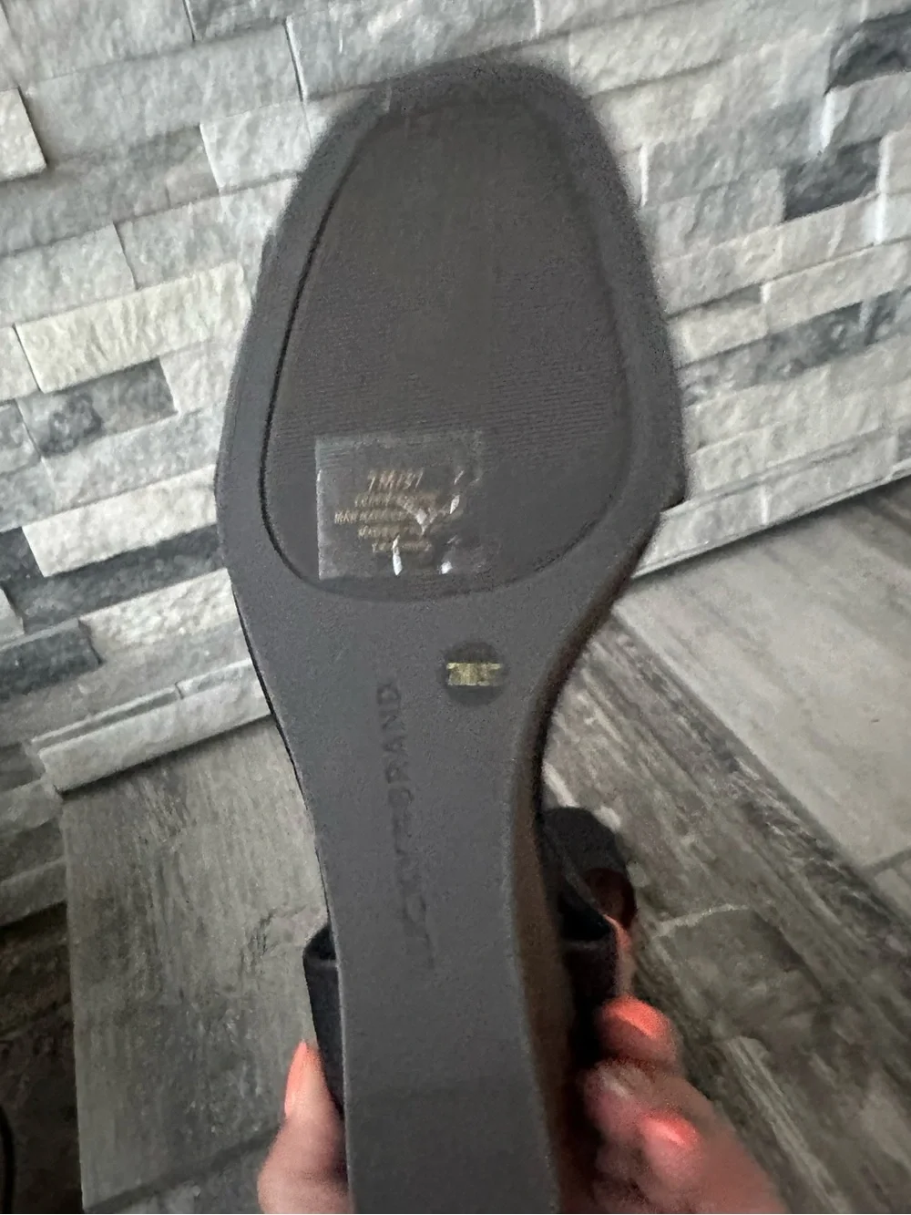 NEW Lucky Brand Black Wedge Sandals Size 7